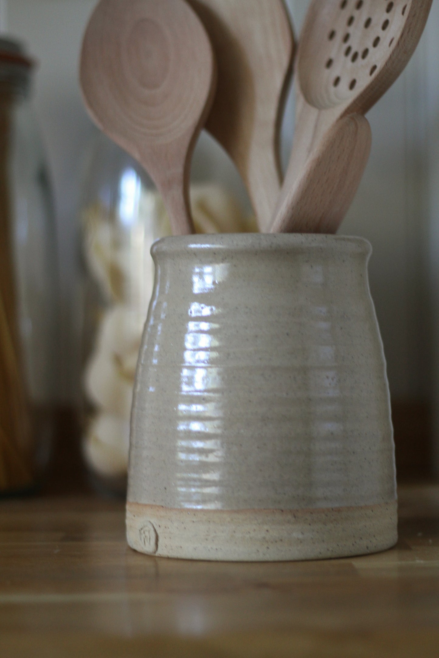 Stoneware Utensil Pot