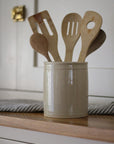handmade stoneware utensil pot 