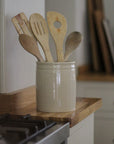 handmade stoneware utensil pot 