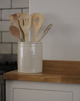 handmade stoneware utensil pot 