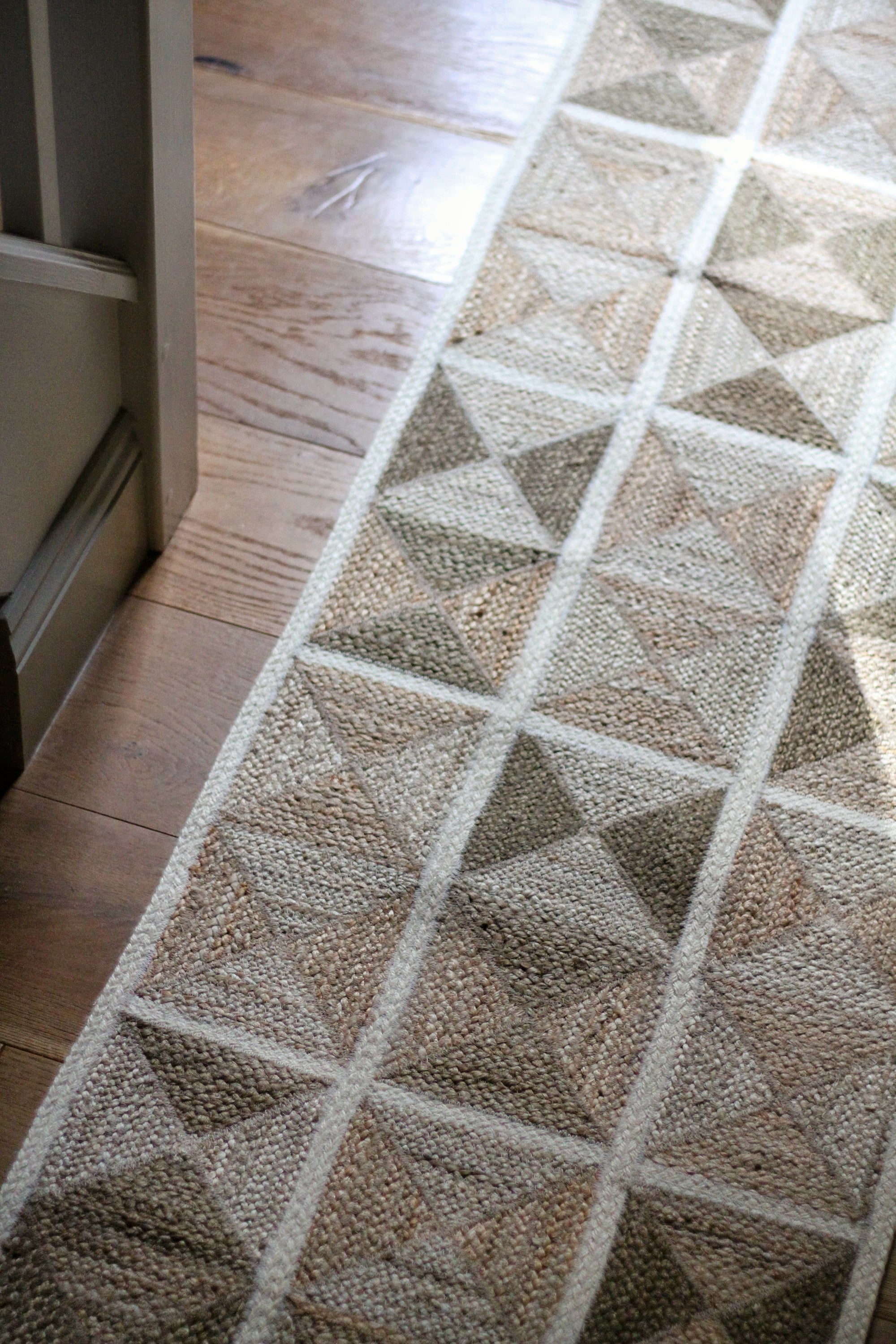 harlequin design in neutral shades of jute 