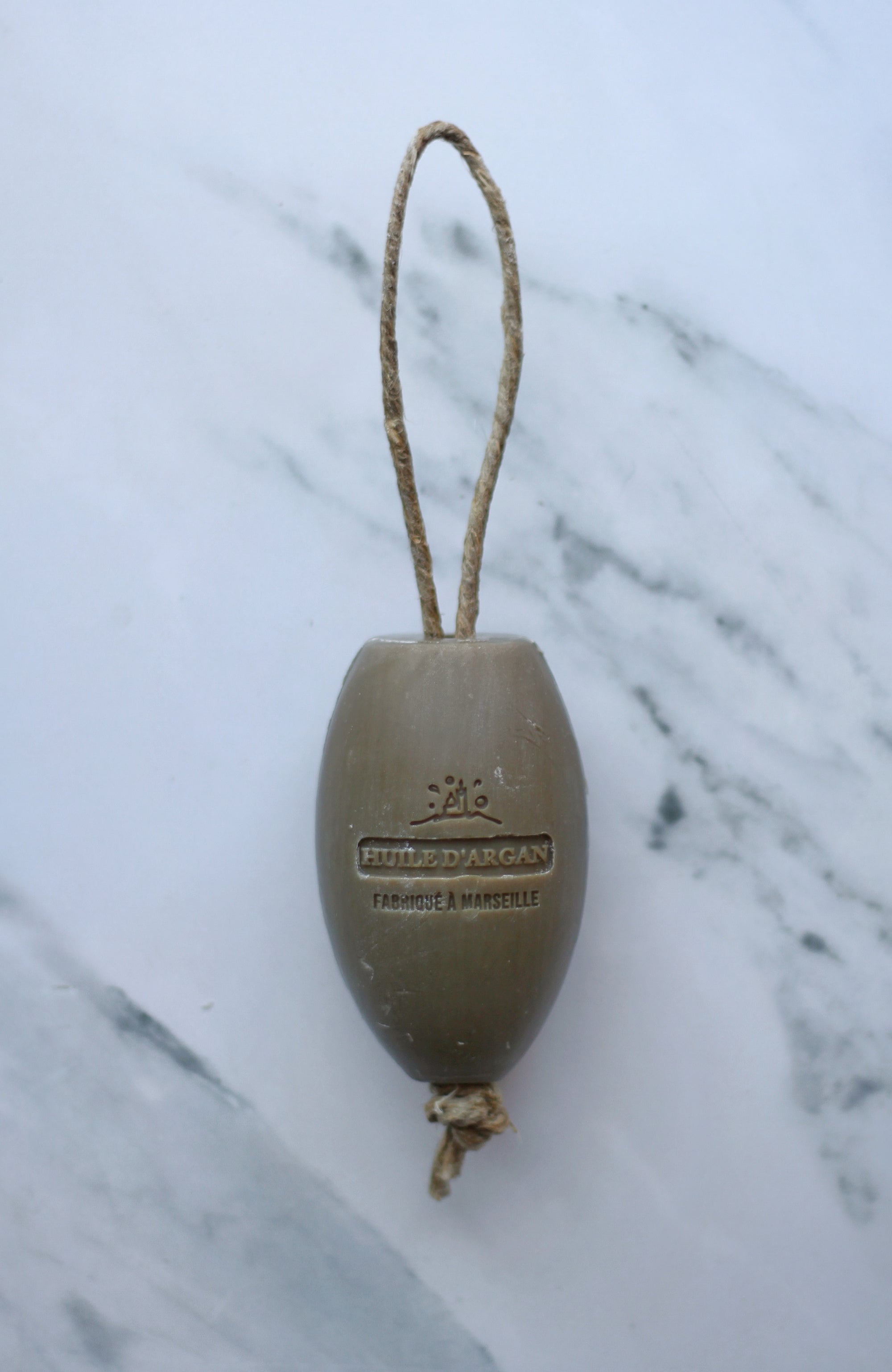 argan oil french soap on a rope