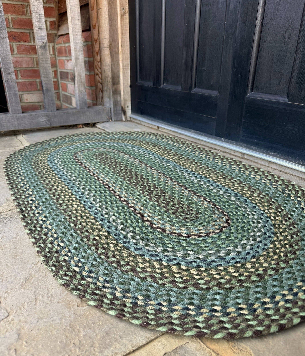 moss braided rug