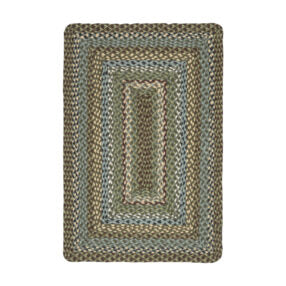 Braided Oval Jute Rug - Moss