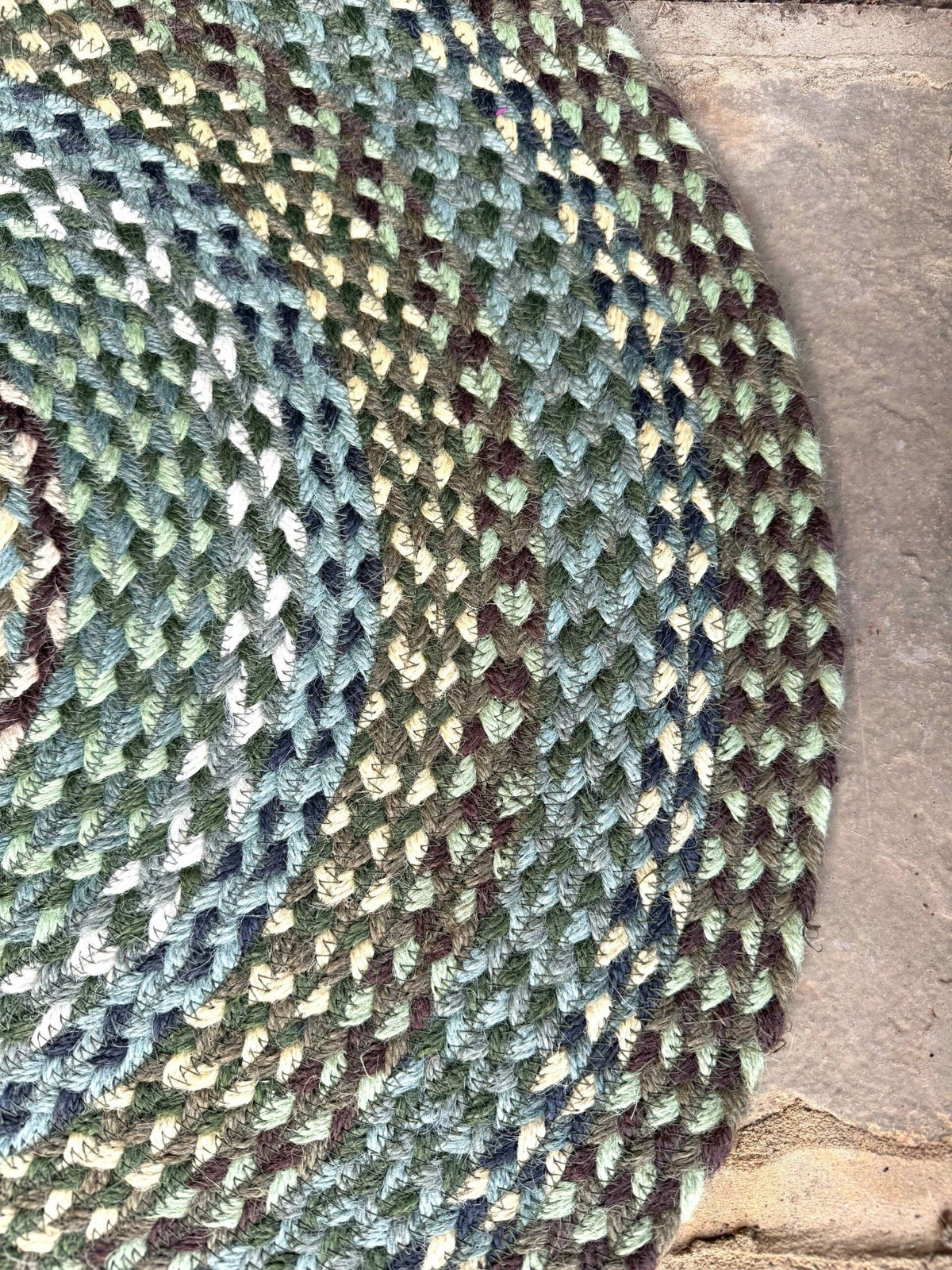 moss braided rug