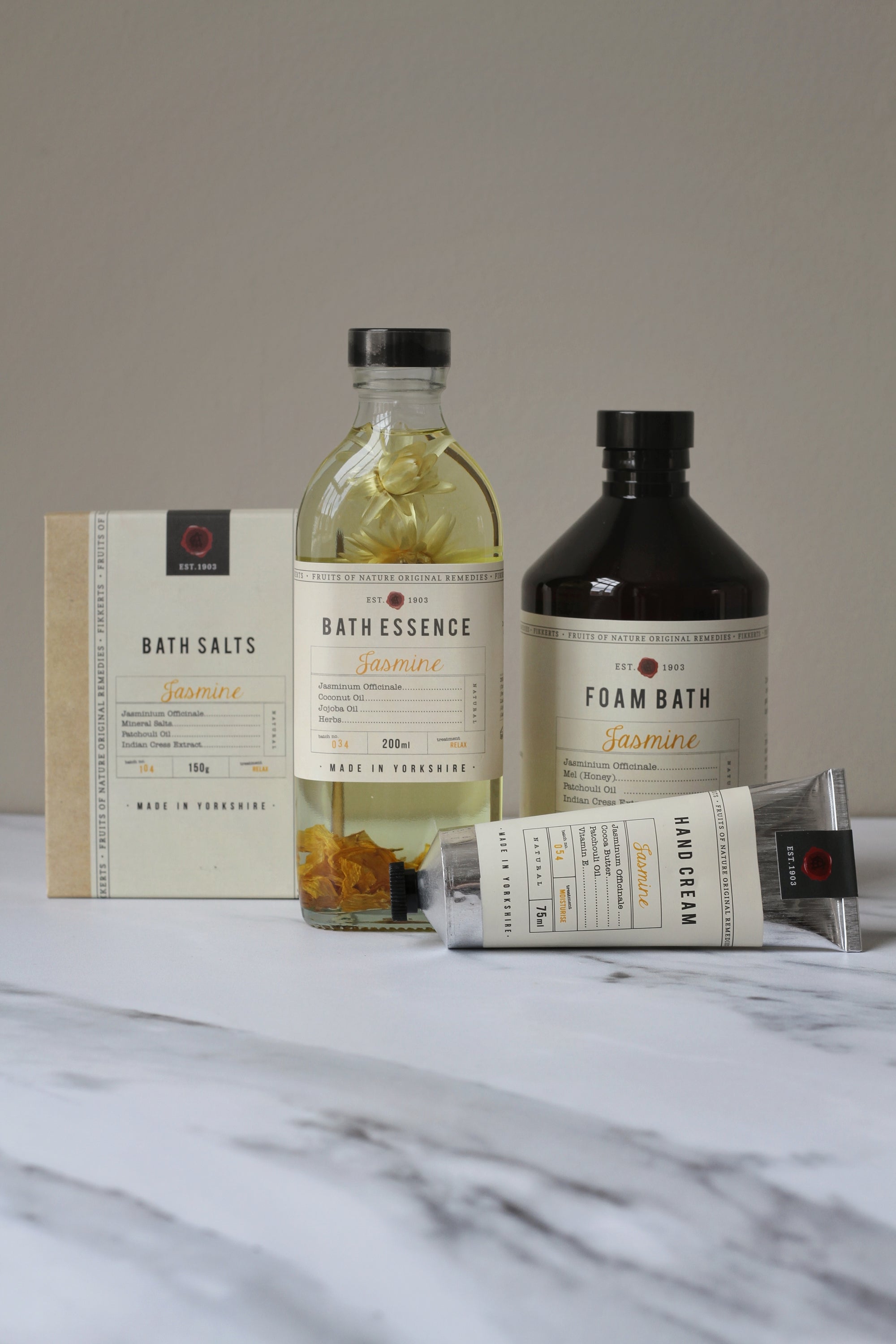Jasmine scented toiletries 