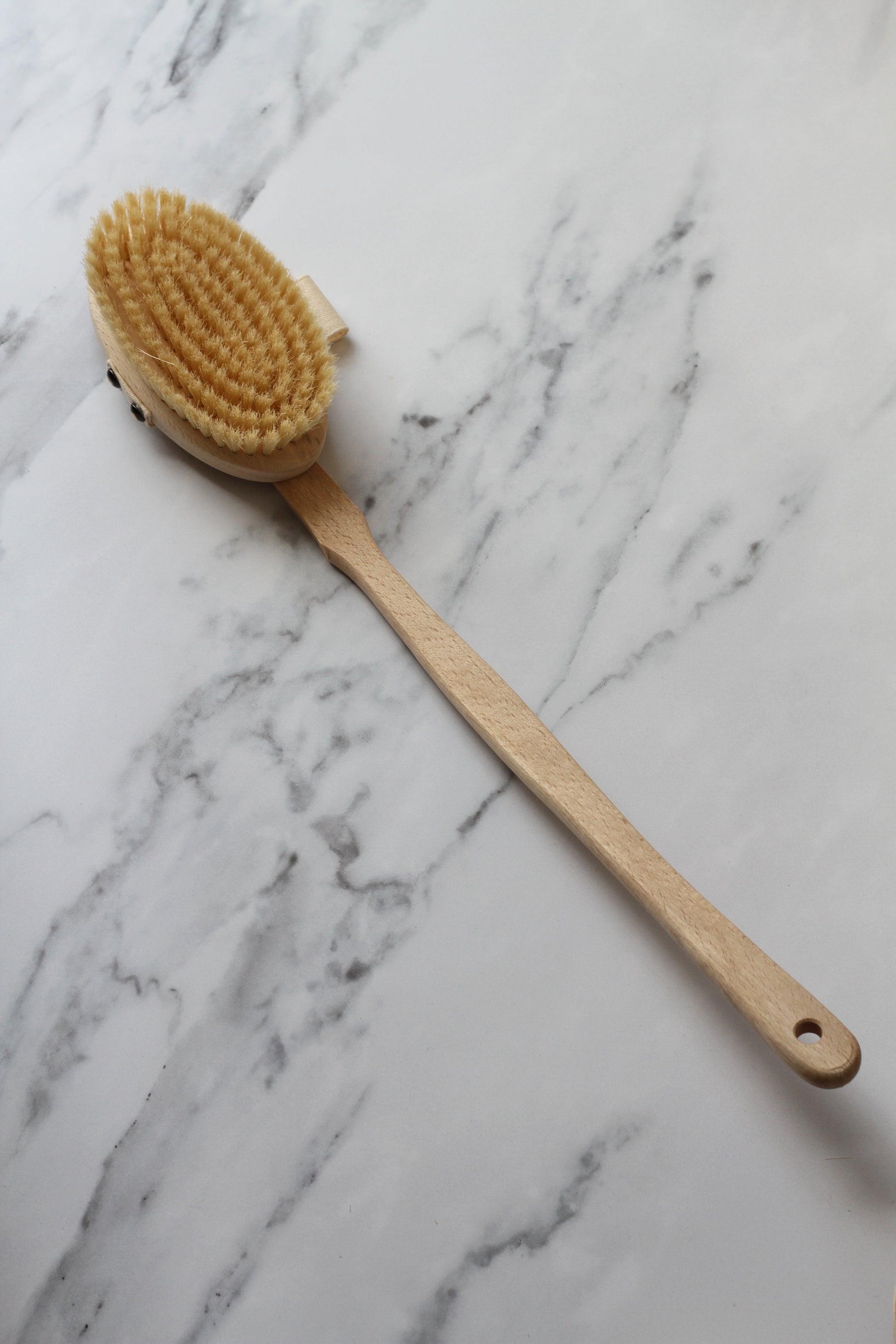 wooden back brush with removable head