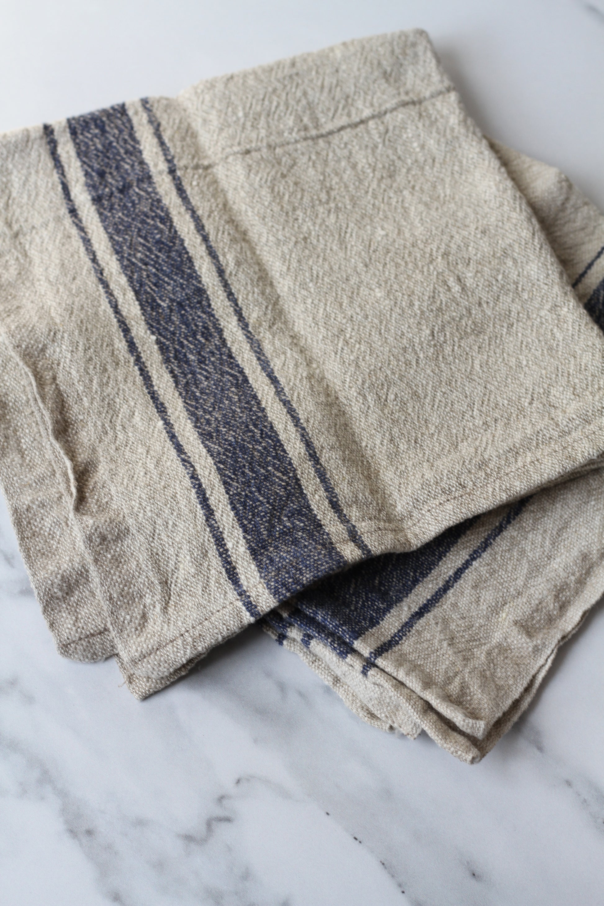 french style rustic linen napkin set of two
