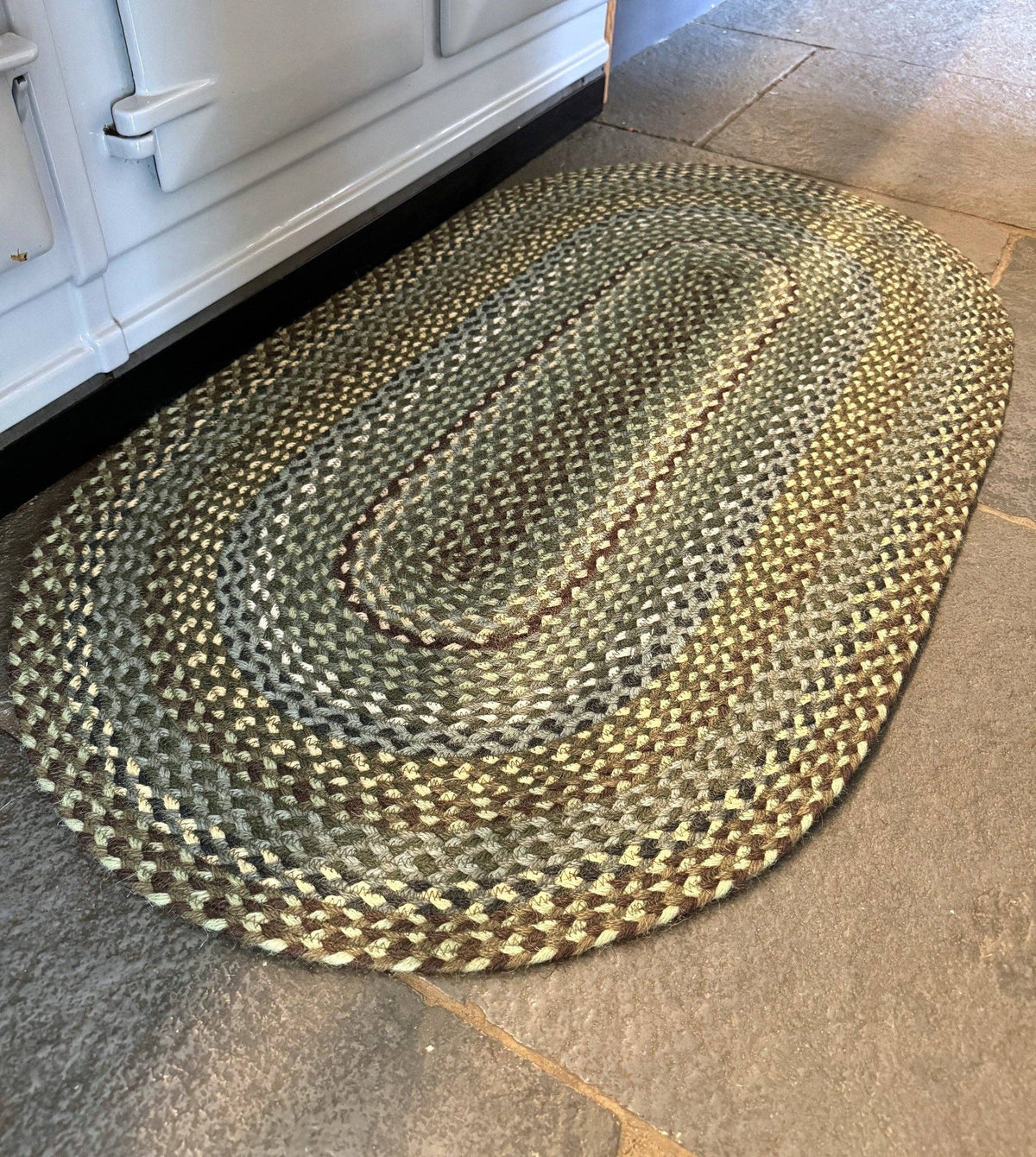 moss braided rug