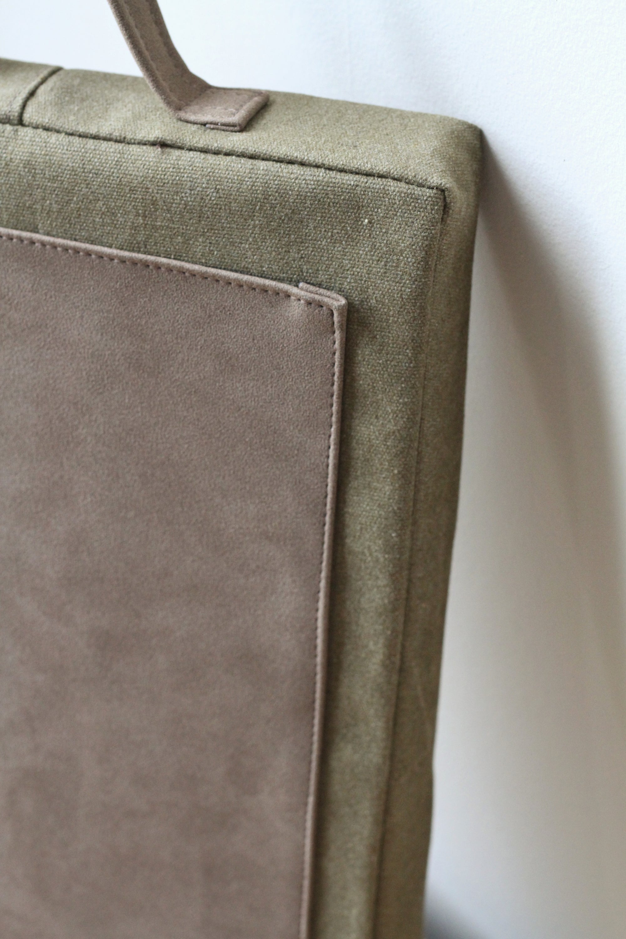 khaki green canvas garden kneeler