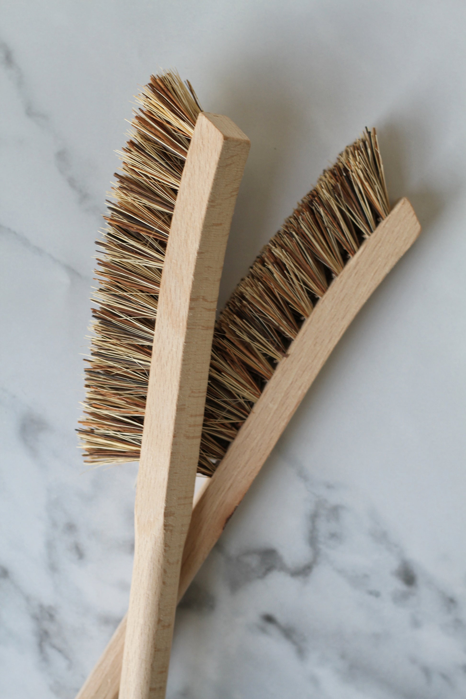 beechwood cleaning brush with a natural union fibre head