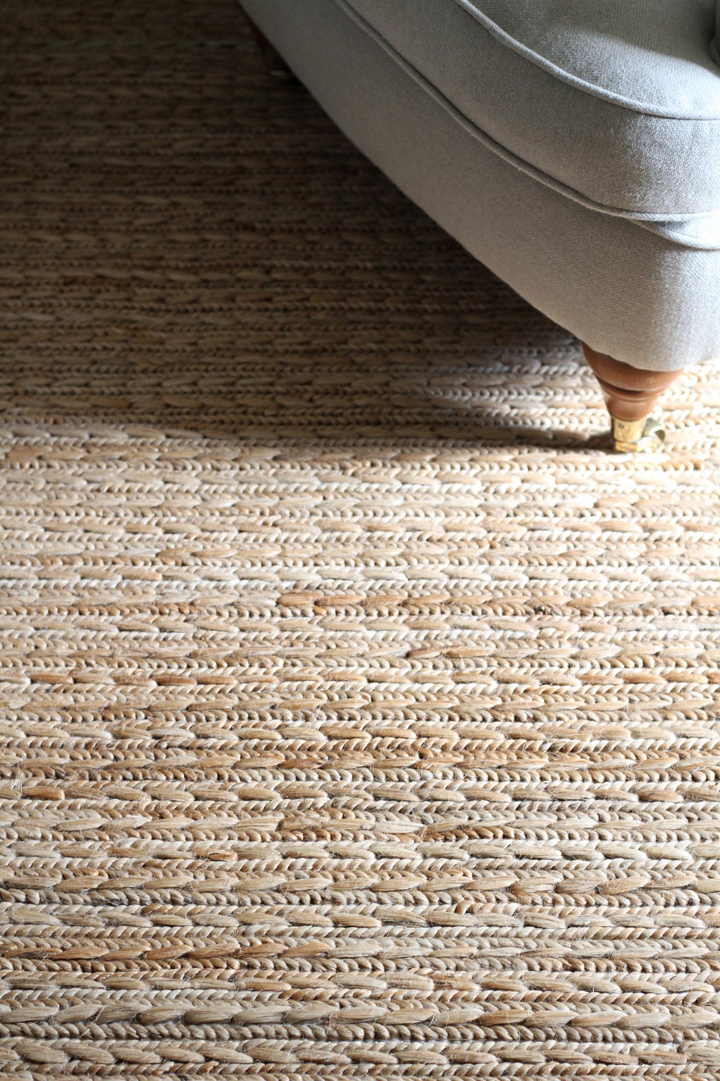 plaited style jute rug
