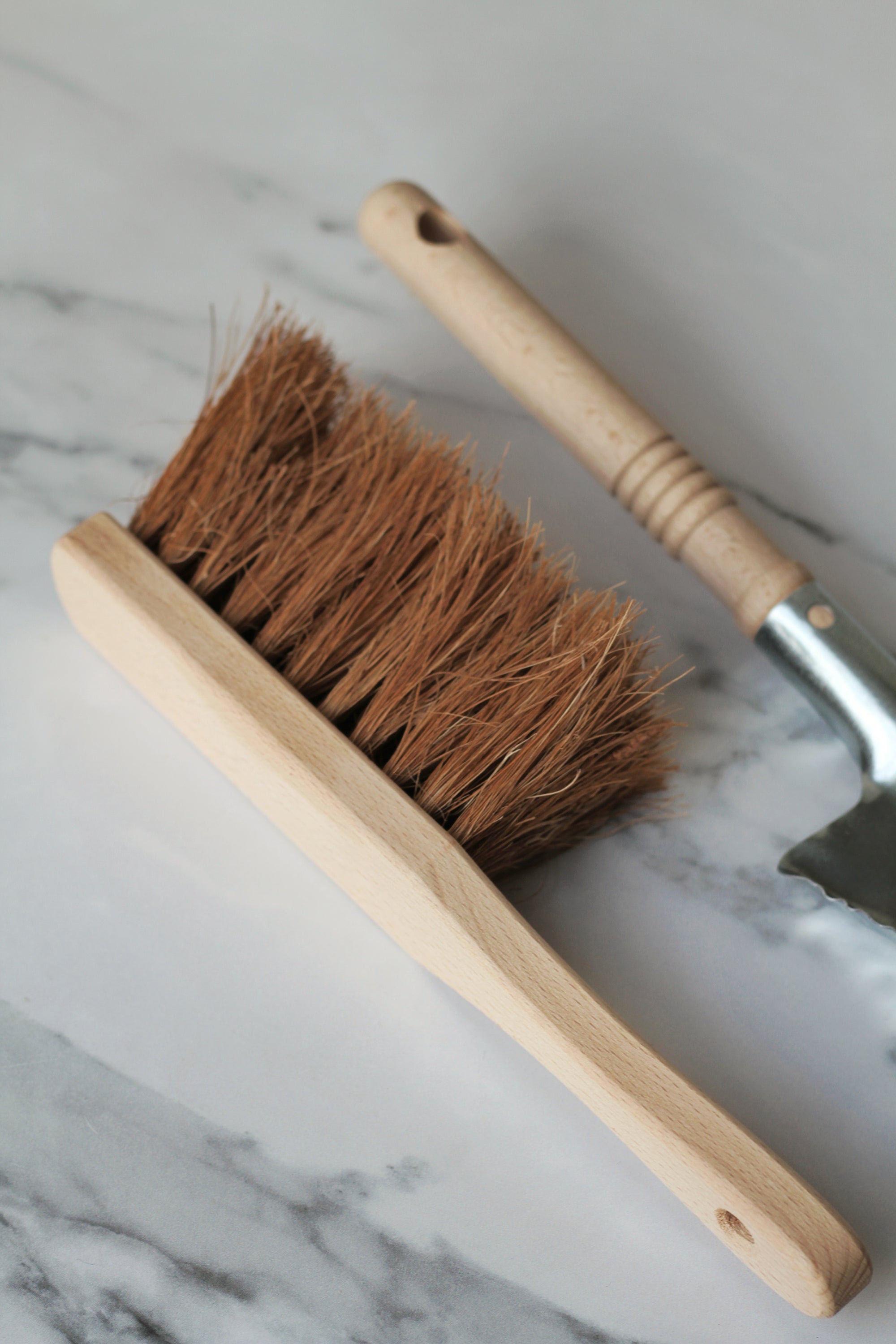 long handled dustpan with brush