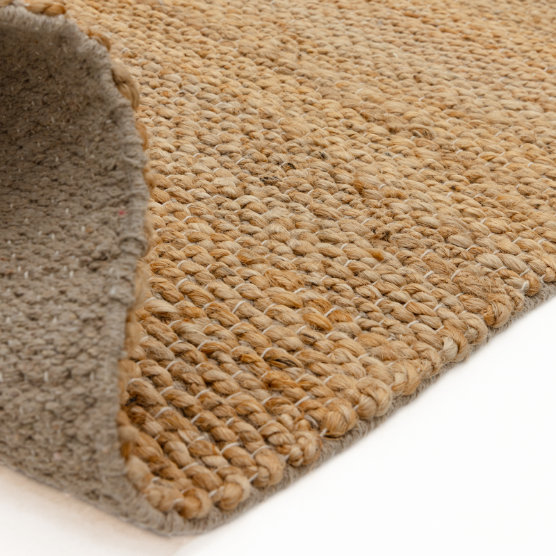 Rustic loom jute rug