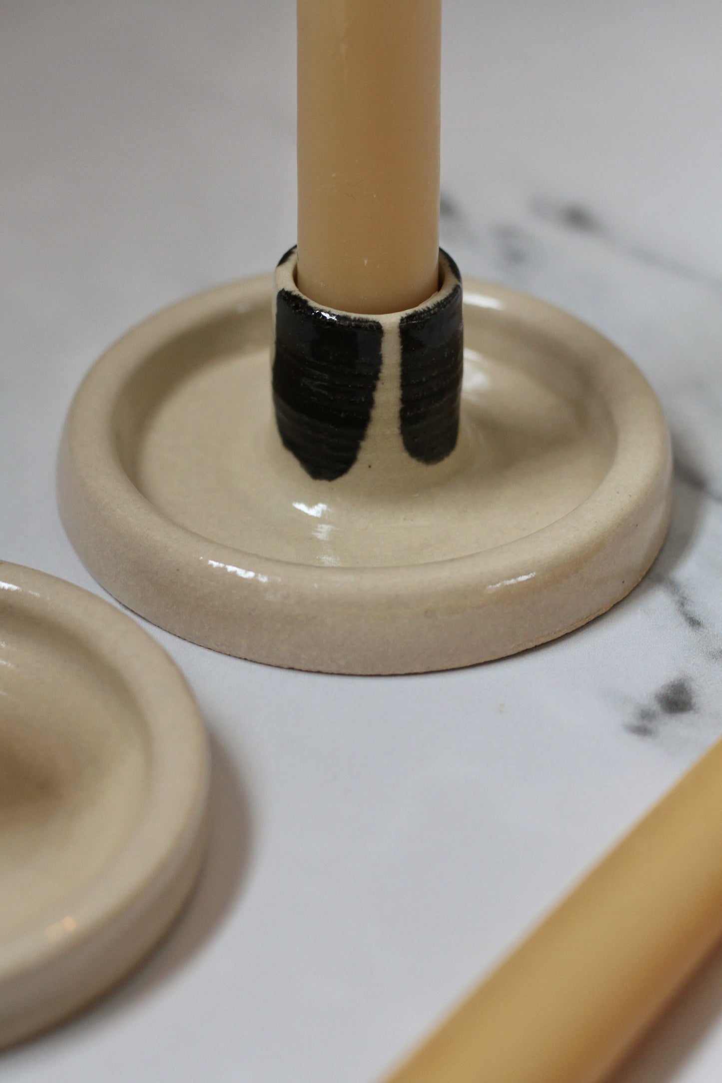 ceramic candle holder by potter charlotte manser