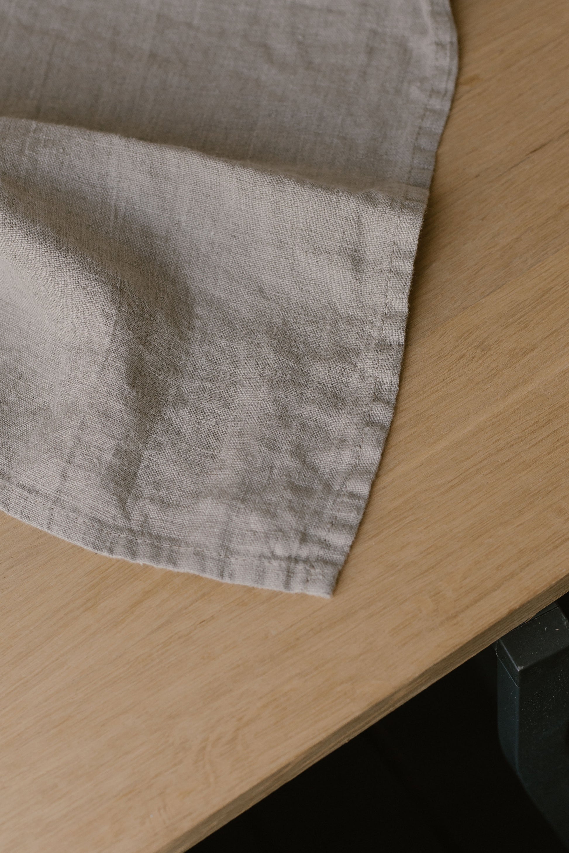 linen tea towel in beige 
