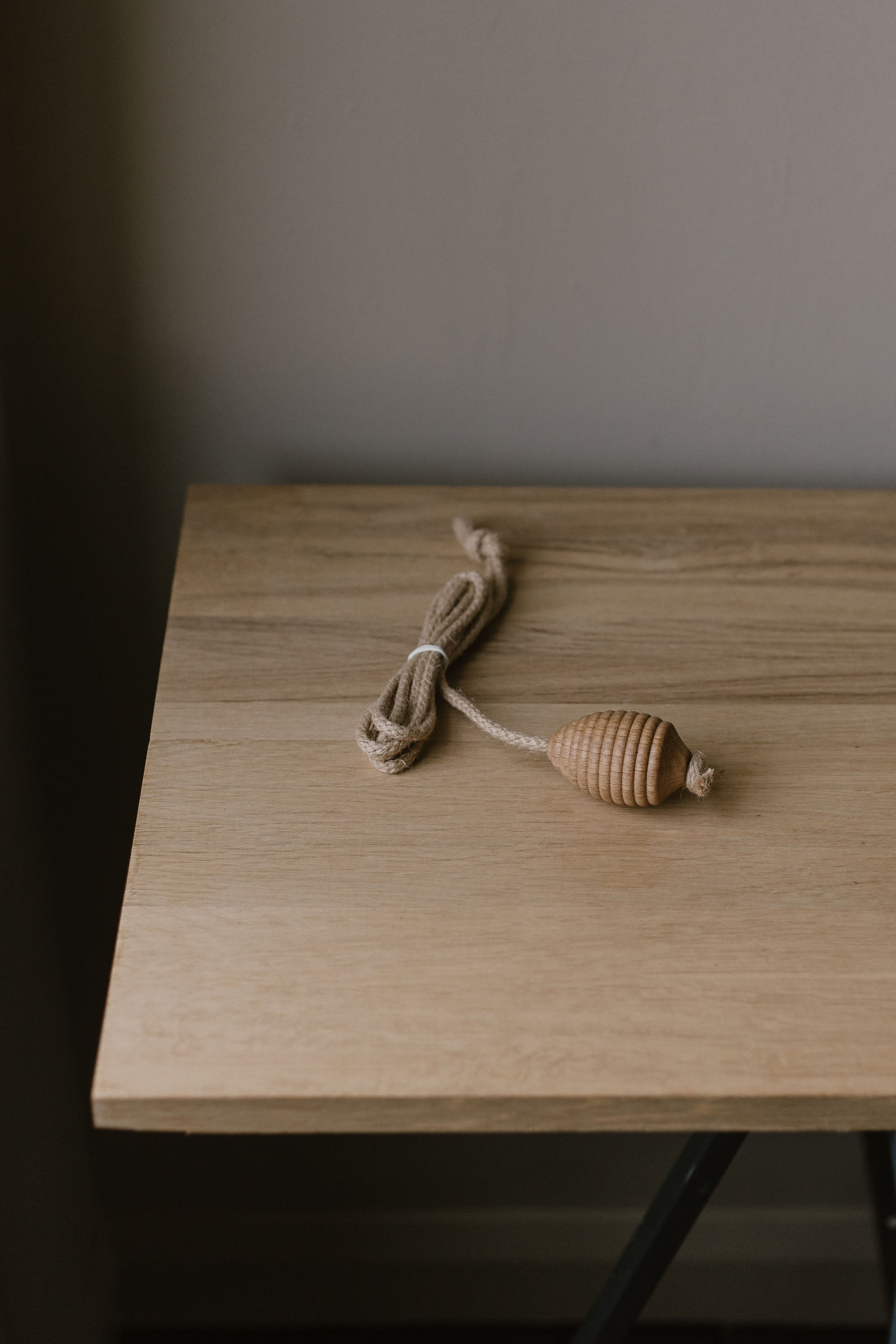handmade oak beehive light pull
