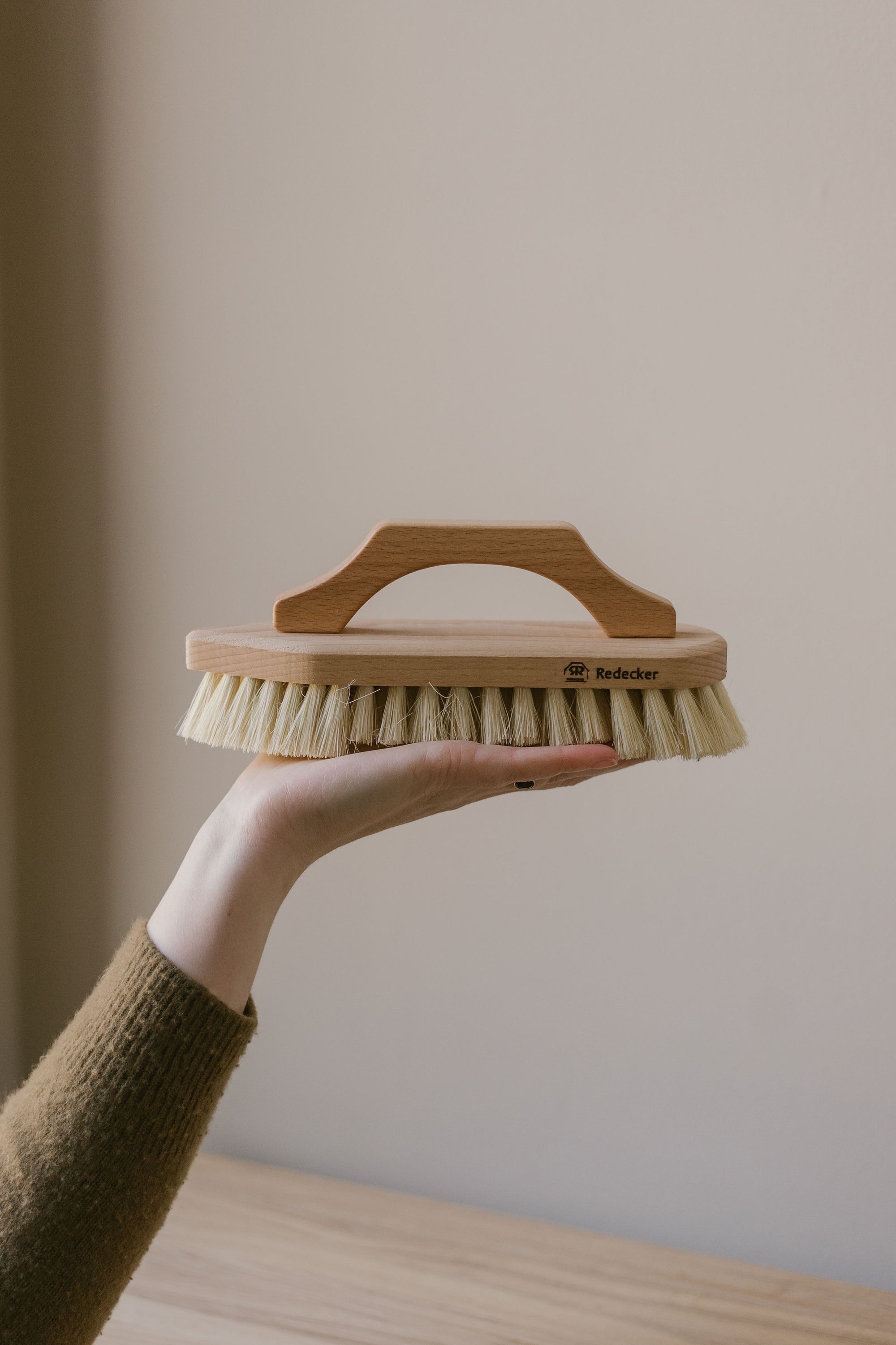 wooden scrubbing brush