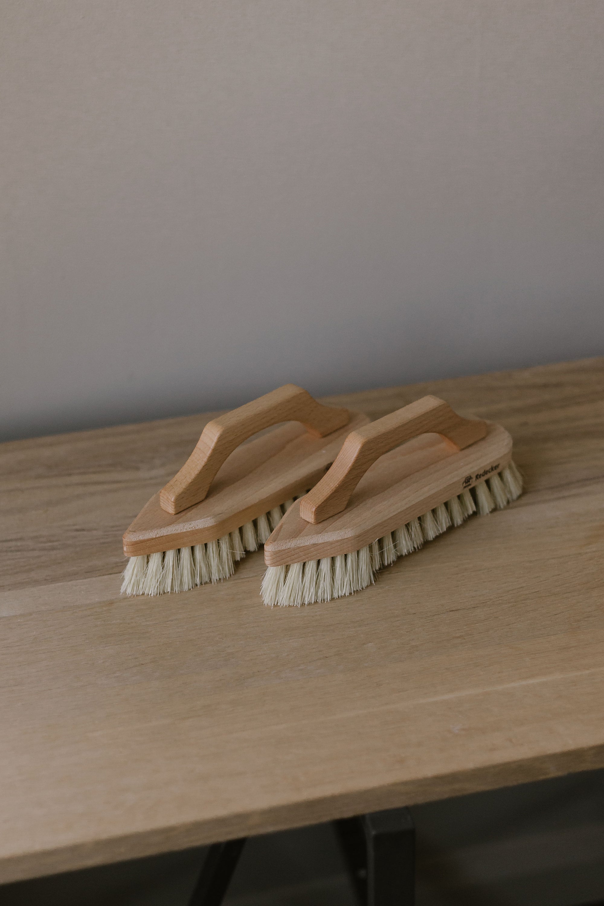 wooden scrubbing brush