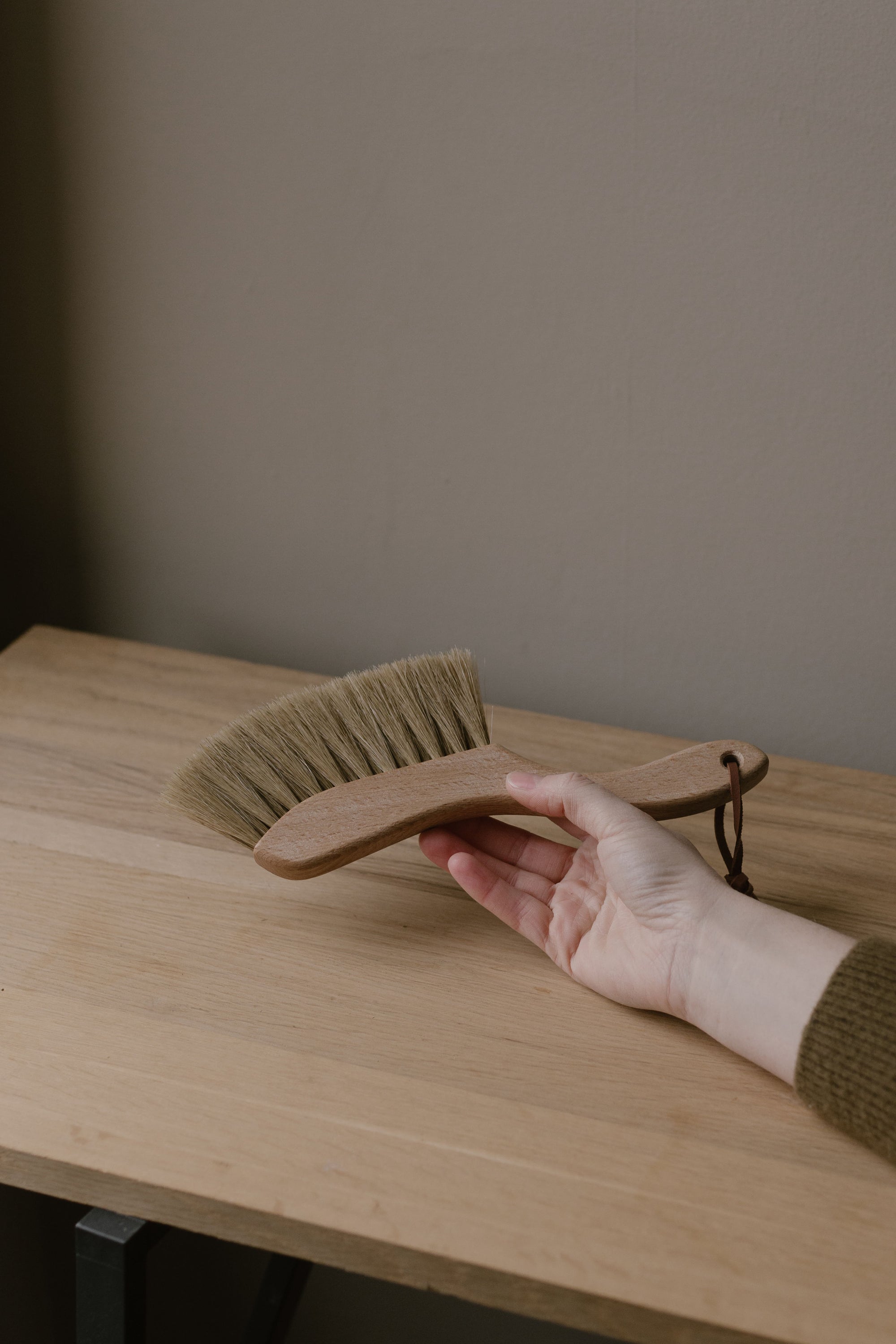 handmade oak brush