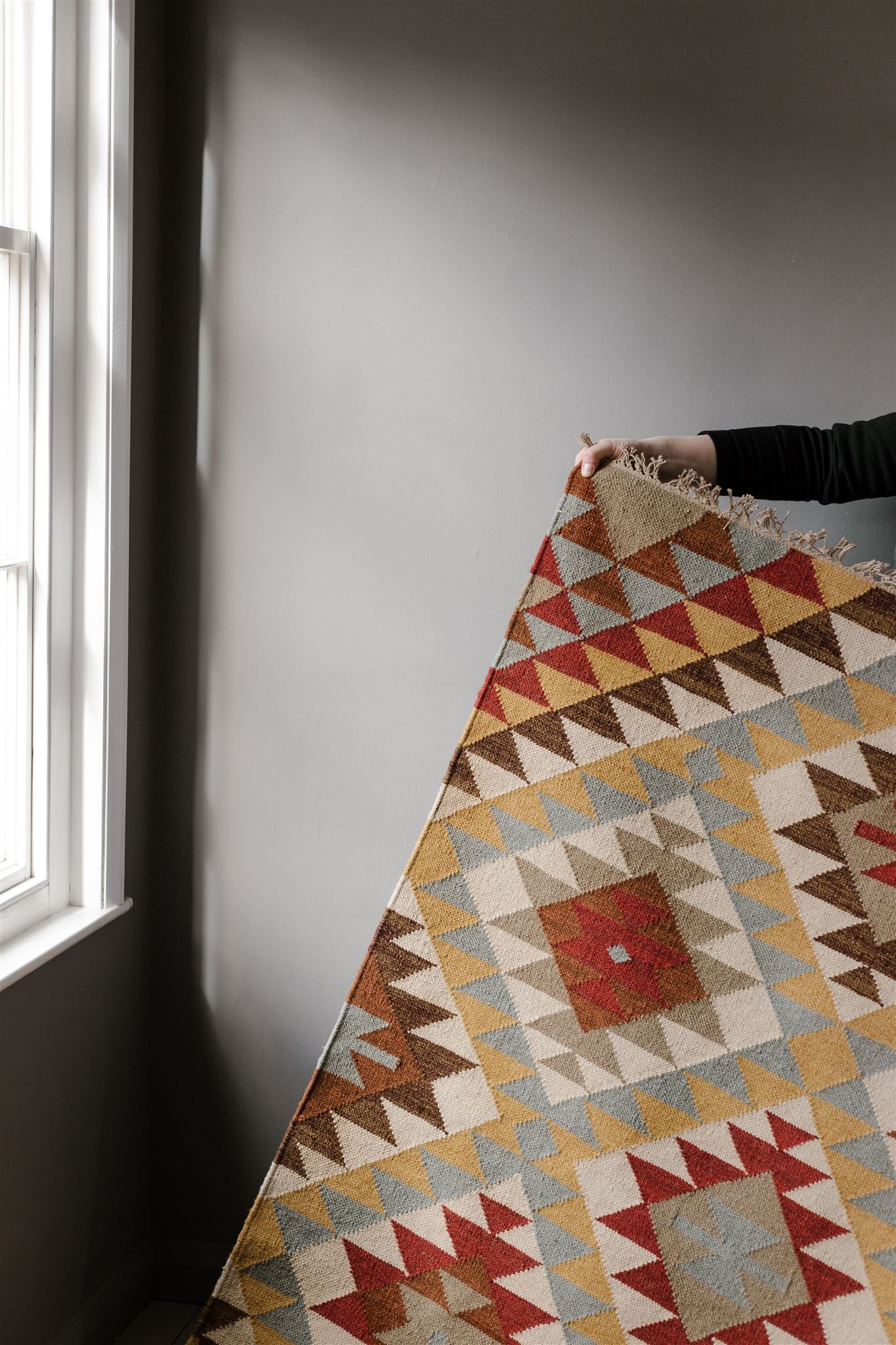 Hand made wool kilim rug 