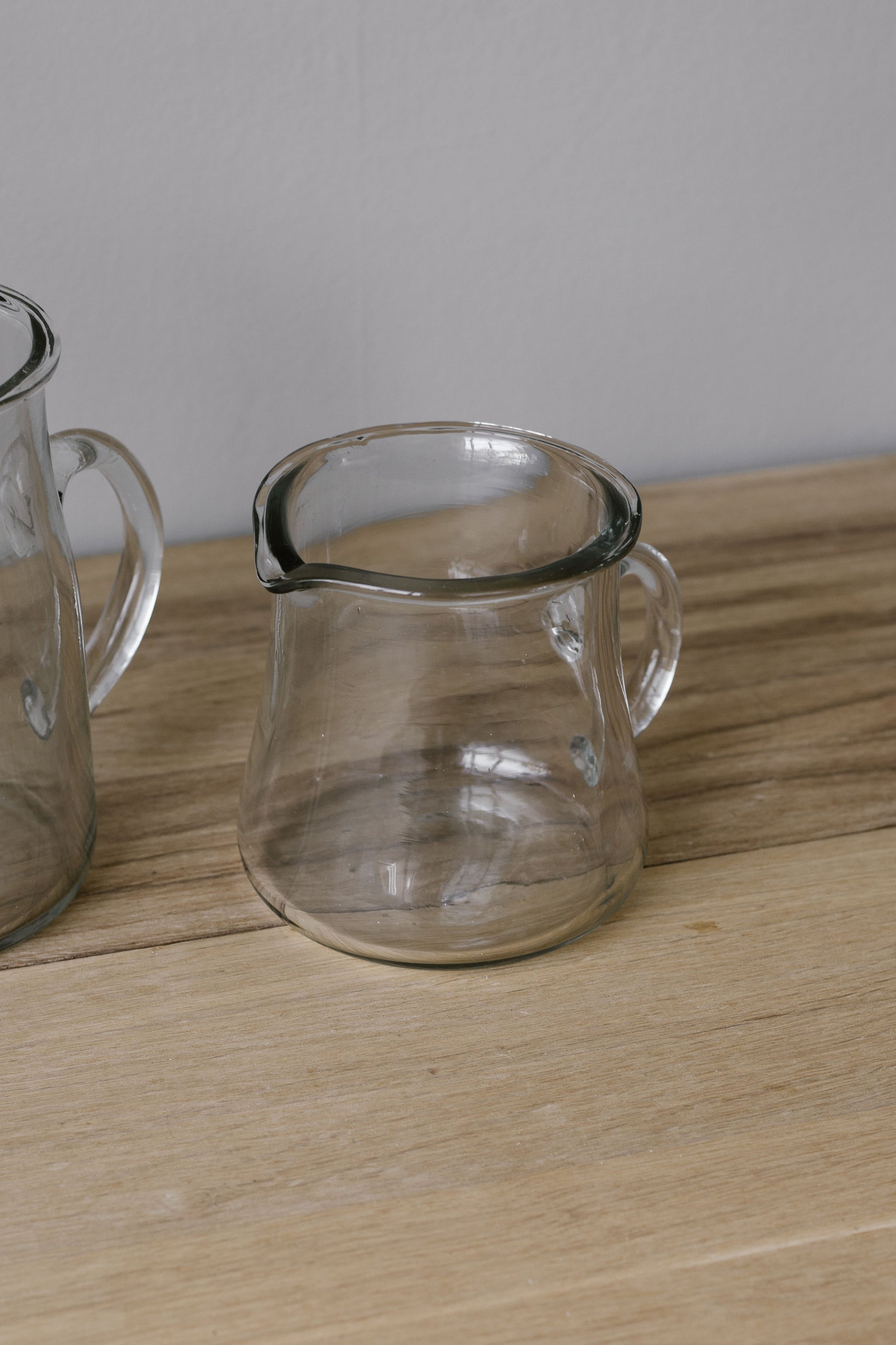 handmade small glass jug