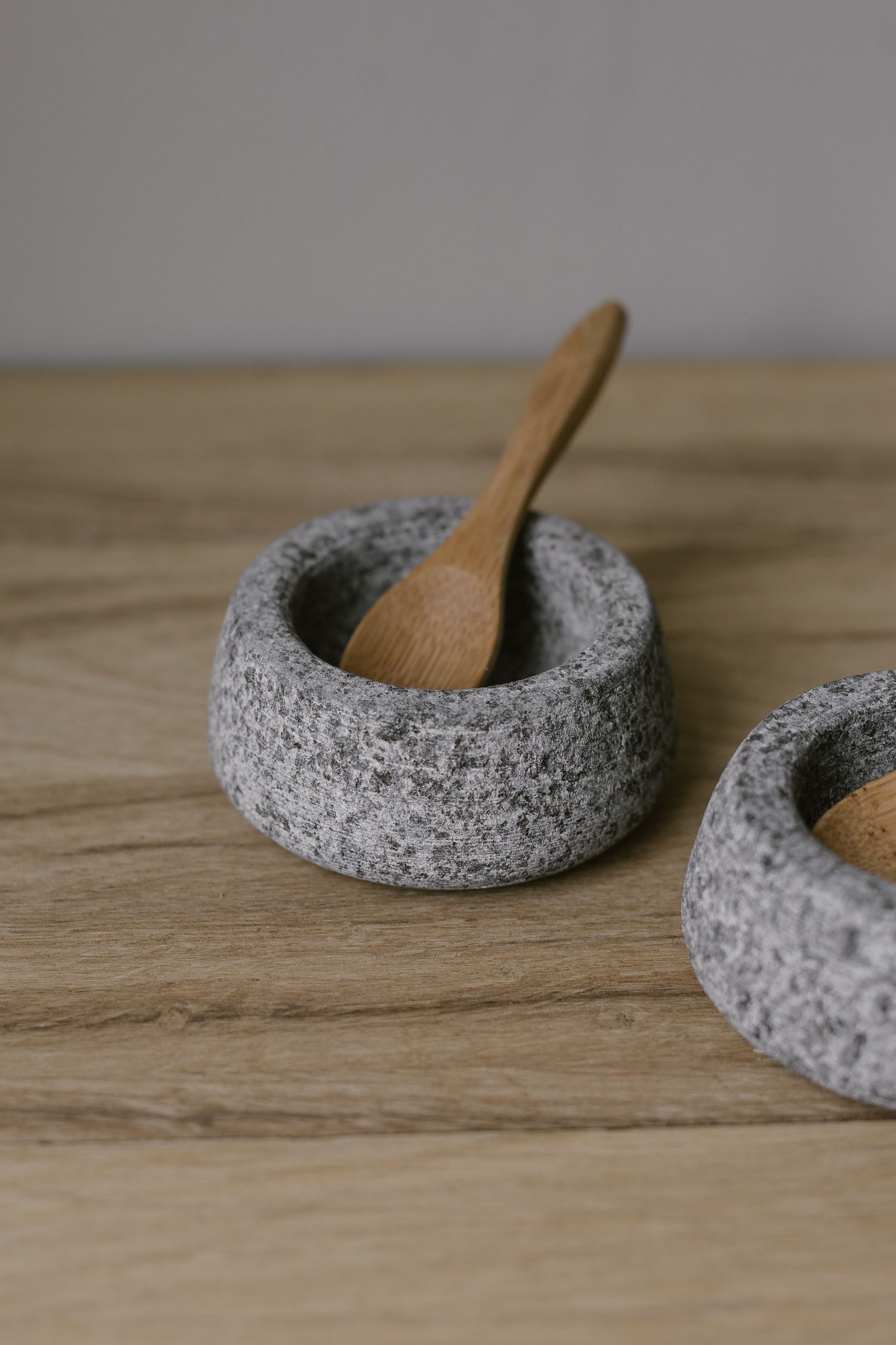 granite salt and pepper pots