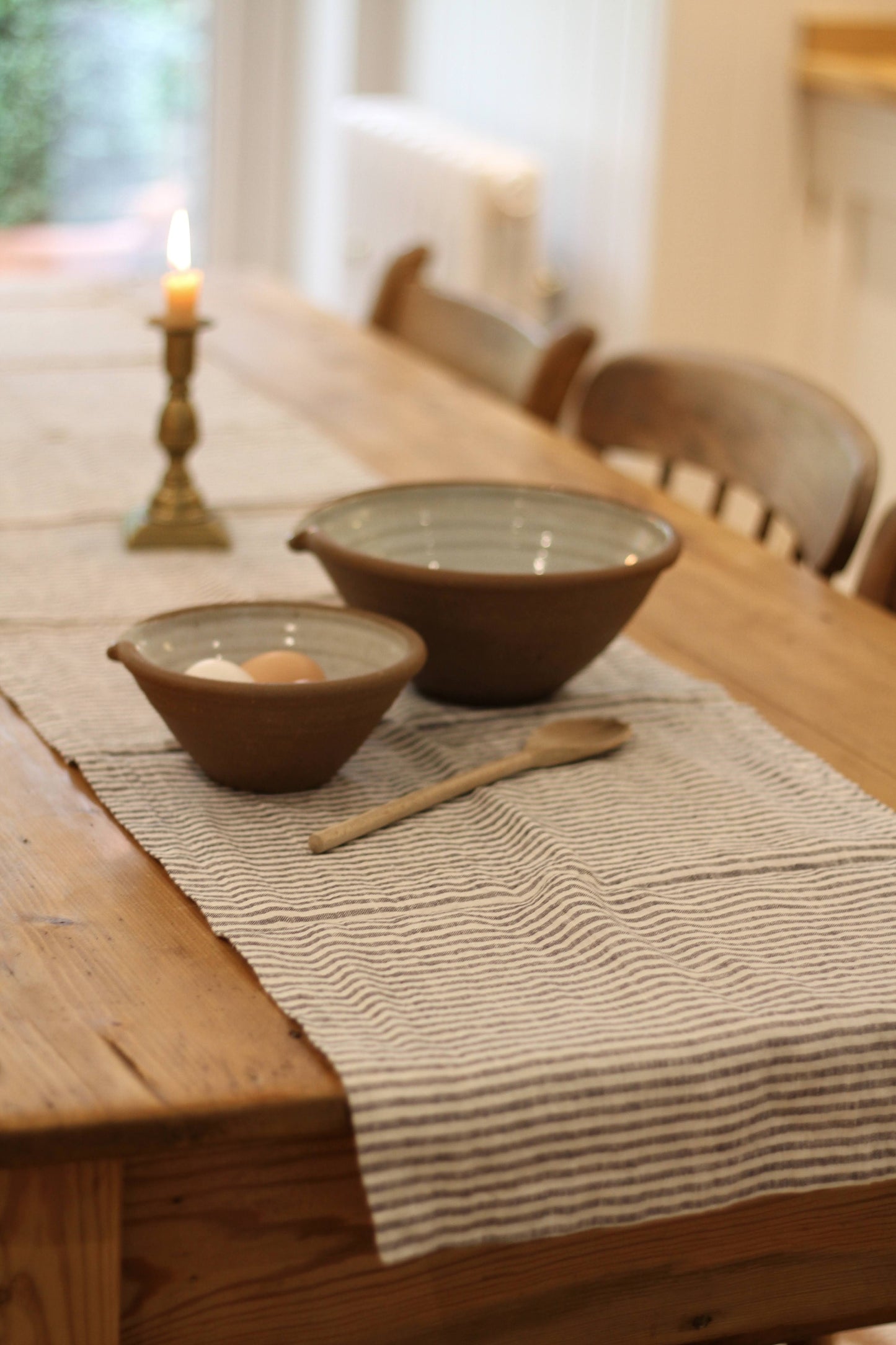 leach pottery pouring bowl in dolomite glaze available in three sizes