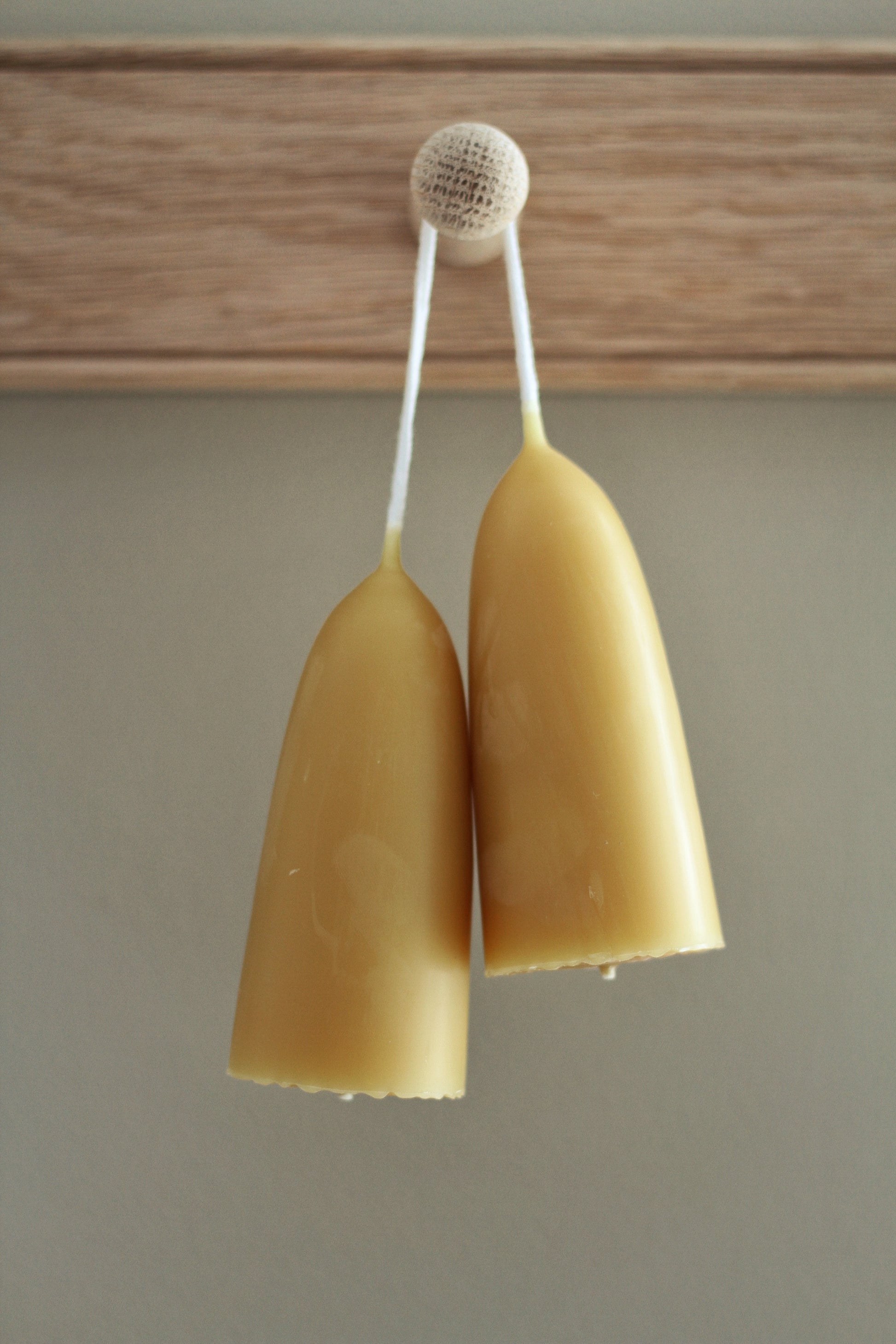 hand dipped stubby candles sold as a pair available in two sizes